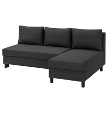 3-os sofa rozkładana z szezlongiem, Knisa ciemnoszary ÄLVDALEN 205.306.64