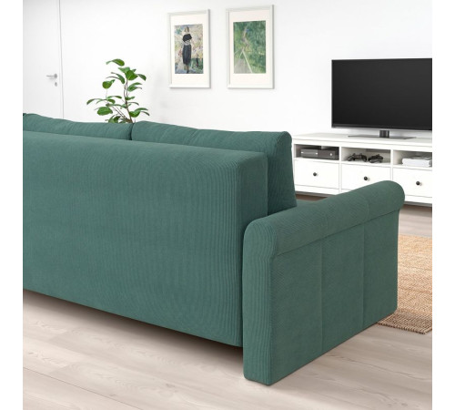Sofa 3-osobowa, rozkładana, Kelinge szaroturkusowy DÅNHULT 205.724.61