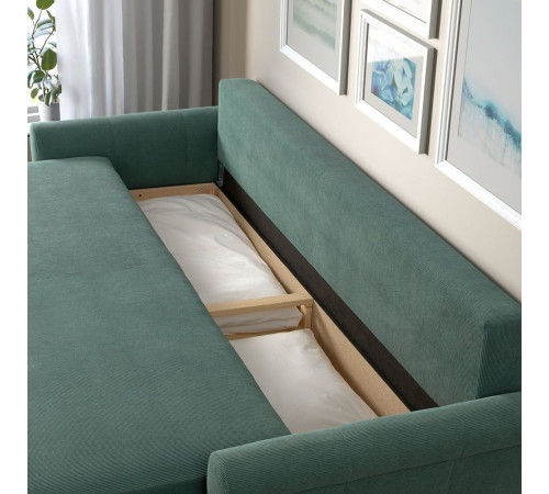 Sofa 3-osobowa, rozkładana, Kelinge szaroturkusowy DÅNHULT 205.724.61
