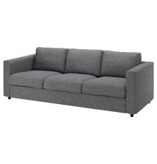 Sofa 3-osobowa, rozkładana, Lejde szary-czarny VIMLE 295.372.89