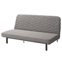 Sofa 3-osobowa, rozkładana, z materacem piankowym/Knisa szary/beż NYHAMN 393.063.68
