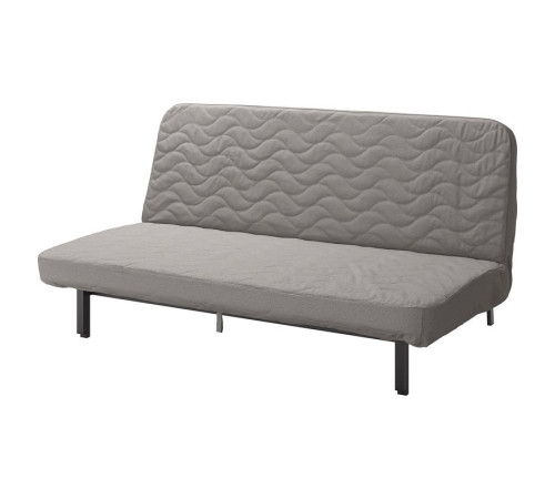Sofa 3-osobowa, rozkładana, z materacem piankowym/Knisa szary/beż NYHAMN 393.063.68
