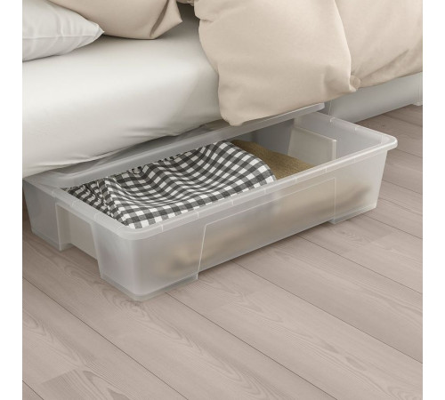 Sofa 3-osobowa, rozkładana, z materacem piankowym/Knisa szary/beż NYHAMN 393.063.68