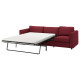 Sofa 3-osobowa, rozkładana, Lejde czerwony/brązowy VIMLE 395.375.52