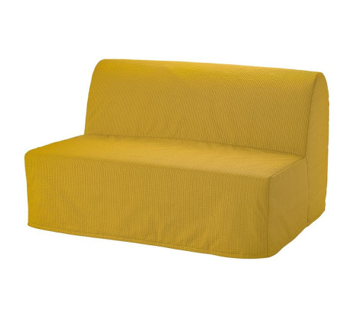 Sofa 2-osobowa, rozkładana, Vansbro żółty LYCKSELE LÖVÅS 495.632.01