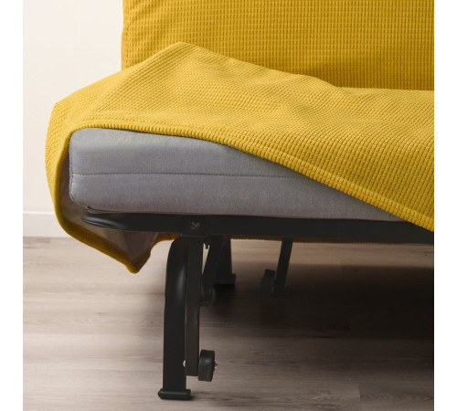 Sofa 2-osobowa, rozkładana, Vansbro żółty LYCKSELE LÖVÅS 495.632.01