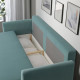 Sofa 3-osobowa, rozkładana, Hakebo jasnoturkusowy BRISSUND 505.808.60