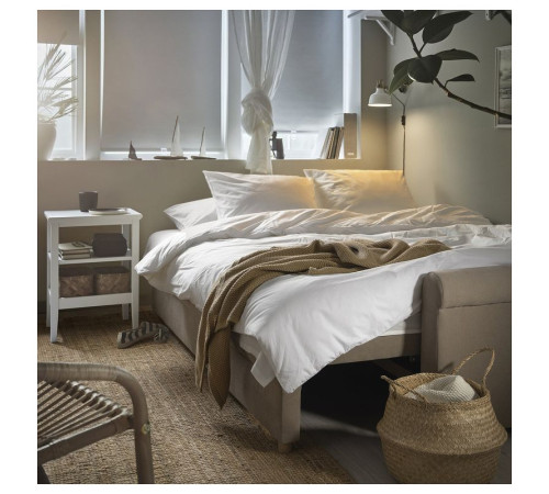 Sofa 3-osobowa, rozkładana, Silkeryd ciemny szarobeżowy DÅNHULT 506.299.51