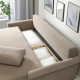 Sofa 3-osobowa, rozkładana, Silkeryd ciemny szarobeżowy DÅNHULT 506.299.51