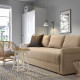 Sofa 3-osobowa, rozkładana, Silkeryd ciemny szarobeżowy DÅNHULT 506.299.51