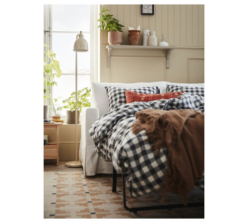 Двухместный раскладной диван Hallarp белого цвета HYLTARP 594.895.88