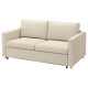 Sofa 2-osobowa, rozkładana, Vittangi jasnobeżowy/biały SALTSJÖBADEN 596.214.32
