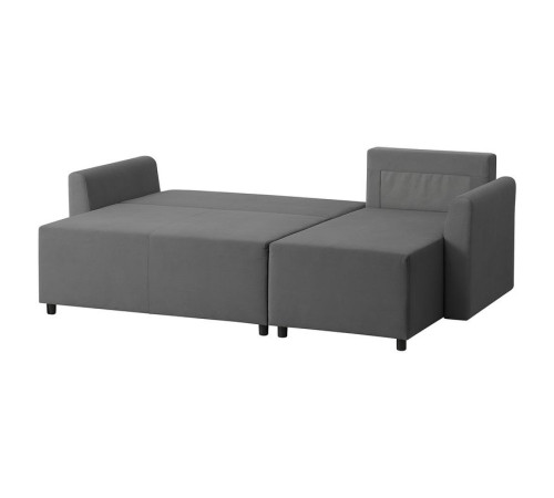 3-os sofa rozkładana z szezlongiem, Hakebo ciemnoszary BRISSUND 605.808.69