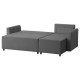 3-os sofa rozkładana z szezlongiem, Hakebo ciemnoszary BRISSUND 605.808.69