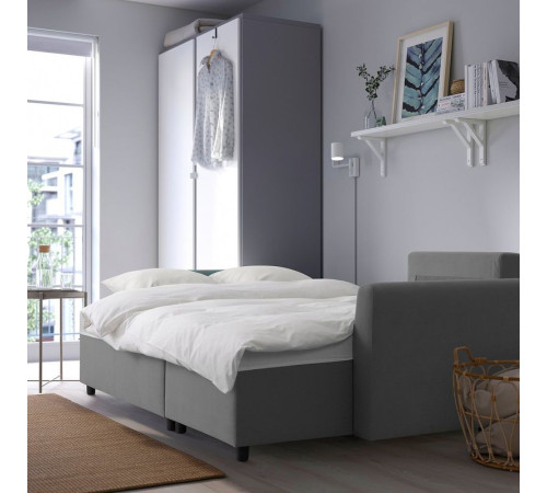 3-os sofa rozkładana z szezlongiem, Hakebo ciemnoszary BRISSUND 605.808.69