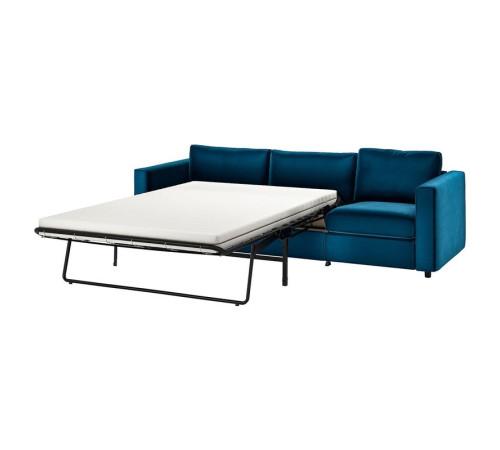 Sofa 3-osobowa, rozkładana, Djuparp ciemnozielononiebieski VIMLE 695.372.68