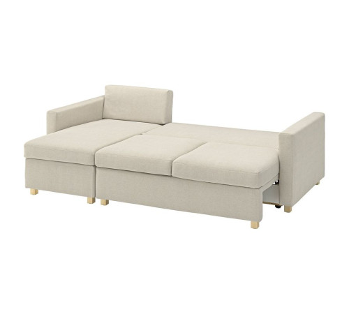 3-os sofa rozkładana z szezlongiem, Fridtuna jasnobeżowy SALTSJÖBADEN 695.990.96