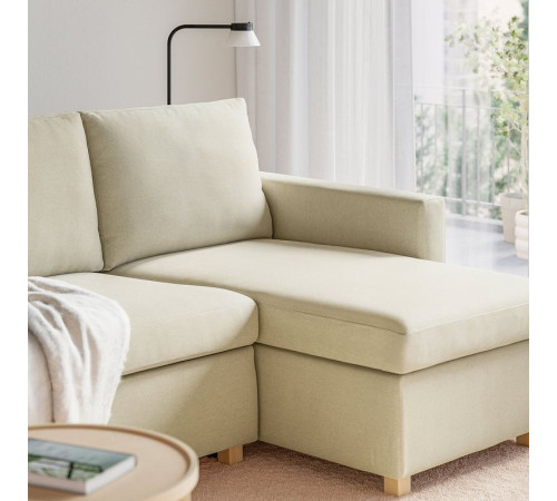 3-os sofa rozkładana z szezlongiem, Fridtuna jasnobeżowy SALTSJÖBADEN 695.990.96