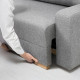Sofa 3-osobowa, rozkładana, szary GRÄLVIKEN 703.405.67