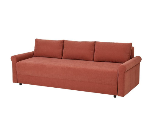 Sofa 3-osobowa, rozkładana, Silkeryd brązowoczerwony DÅNHULT 706.299.50