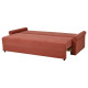 Sofa 3-osobowa, rozkładana, Silkeryd brązowoczerwony DÅNHULT 706.299.50