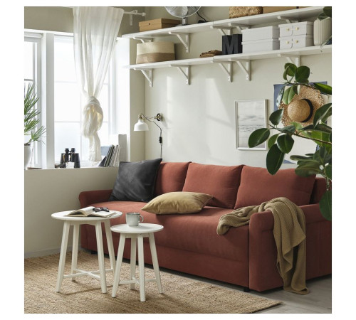 Sofa 3-osobowa, rozkładana, Silkeryd brązowoczerwony DÅNHULT 706.299.50