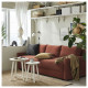 Sofa 3-osobowa, rozkładana, Silkeryd brązowoczerwony DÅNHULT 706.299.50