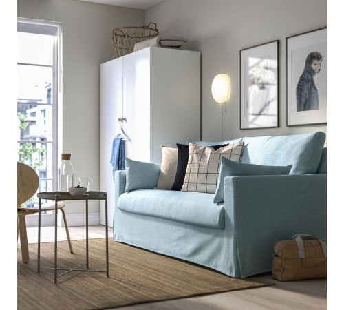 Двухместный диван-кровать, Kilanda, бледно-голубой цвет, HILTARP 794.895.92