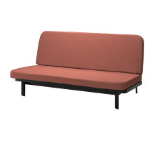 Sofa 3-osobowa, rozkładana, z materacem piankowym/Skartofta czerwony/brązowy NYHAMN 794.999.92