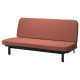 Sofa 3-osobowa, rozkładana, z materacem piankowym/Skartofta czerwony/brązowy NYHAMN 794.999.92