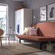 Sofa 3-osobowa, rozkładana, z materacem piankowym/Skartofta czerwony/brązowy NYHAMN 794.999.92