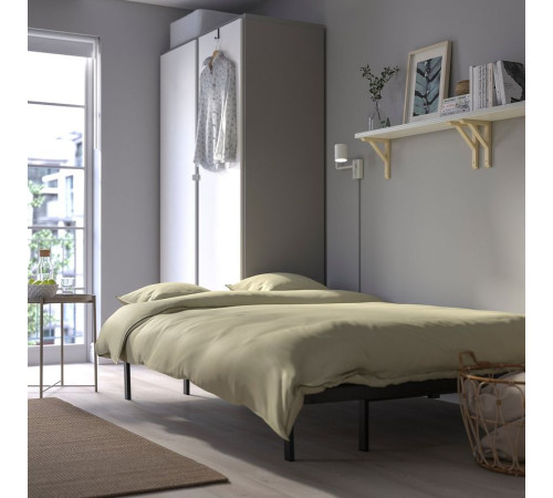 Sofa 3-osobowa, rozkładana, z materacem piankowym/Skartofta czerwony/brązowy NYHAMN 794.999.92