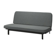 Sofa 3-osobowa, rozkładana, materac ze sprężynami kieszeniowymi/Skartofta czarny/jasny szary NYHAMN 894.946.11