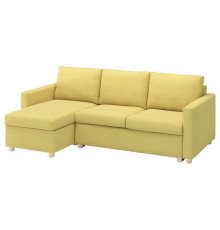 3-os sofa rozkładana z szezlongiem, Fridtuna żółty SALTSJÖBADEN 896.026.82