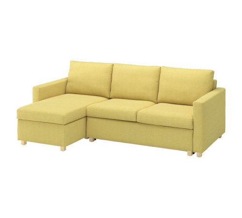 3-os sofa rozkładana z szezlongiem, Fridtuna żółty SALTSJÖBADEN 896.026.82