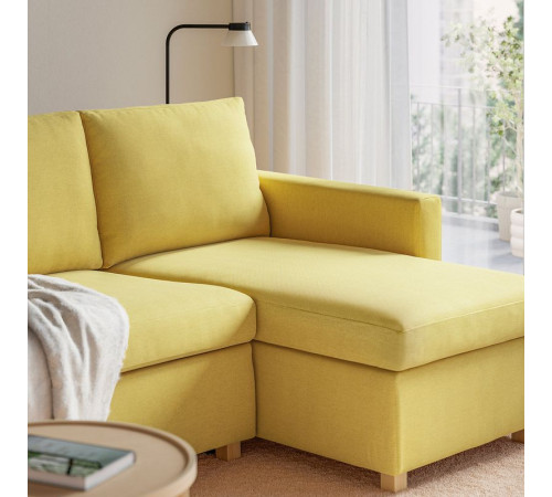 3-os sofa rozkładana z szezlongiem, Fridtuna żółty SALTSJÖBADEN 896.026.82