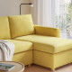 3-os sofa rozkładana z szezlongiem, Fridtuna żółty SALTSJÖBADEN 896.026.82