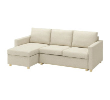 3-os sofa rozkładana z szezlongiem, Vittangi jasnobeżowy/biały SALTSJÖBADEN 896.214.35