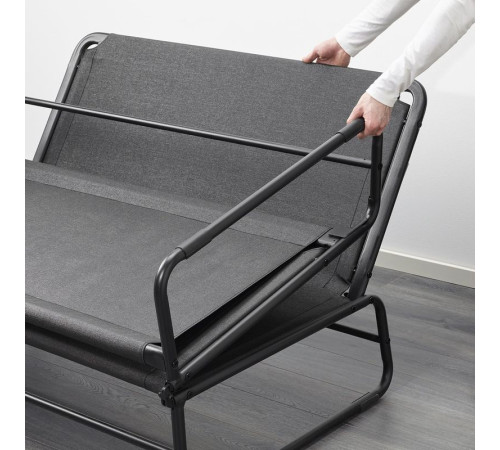 Диван-кровать, Knisa темно-серый/черный HAMMARN 903.543.27