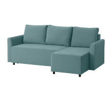 3-os sofa rozkładana z szezlongiem, Hakebo jasnoturkusowy BRISSUND 905.809.57