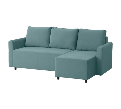 3-os sofa rozkładana z szezlongiem, Hakebo jasnoturkusowy BRISSUND 905.809.57