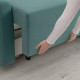 3-os sofa rozkładana z szezlongiem, Hakebo jasnoturkusowy BRISSUND 905.809.57