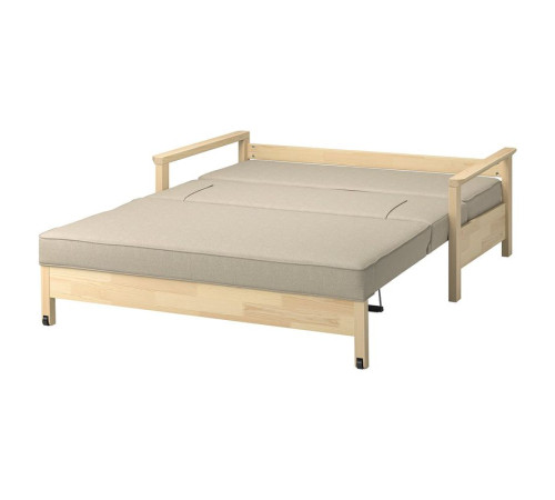 Sofa 2-osobowa, rozkładana, Naggen beżowy/sosna TORNSBORG 905.846.58