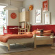 Sofa 2-osobowa, rozkładana, Naggen beżowy/sosna TORNSBORG 905.846.58
