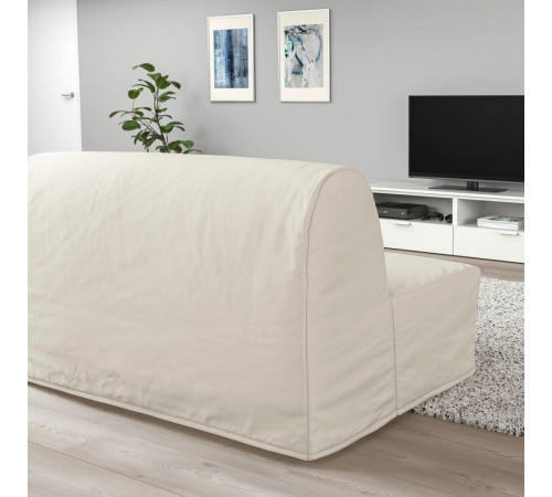 Sofa 2-osobowa, rozkładana, Ransta naturalny LYCKSELE LÖVÅS 993.870.07