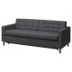 Sofa 3-osobowa, rozkładana, Gunnared ciemnoszary/czarny LANDSKRONA 995.783.23