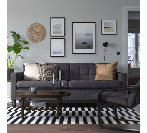 Sofa 3-osobowa, rozkładana, Gunnared ciemnoszary/czarny LANDSKRONA 995.783.23