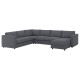 Narożna sofa rozkł. 5o z szezl, Gunnared średnioszary VIMLE 095.452.66