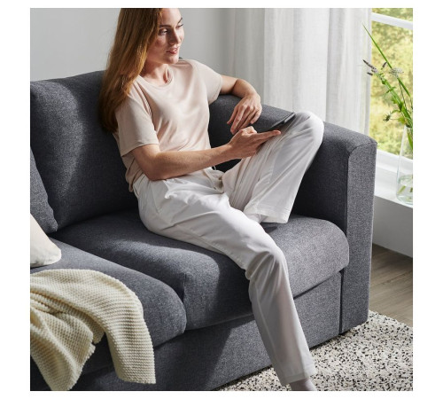 Narożna sofa rozkł. 5o z szezl, Gunnared średnioszary VIMLE 095.452.66