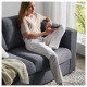 Narożna sofa rozkł. 5o z szezl, Gunnared średnioszary VIMLE 095.452.66